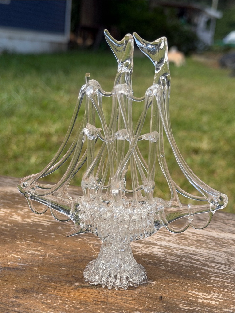 & Other Stories Clear Glass Sailboat Sculpture